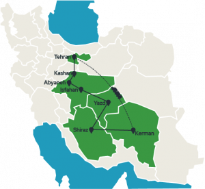 14-day-iran-self-guided-tour-trip-map