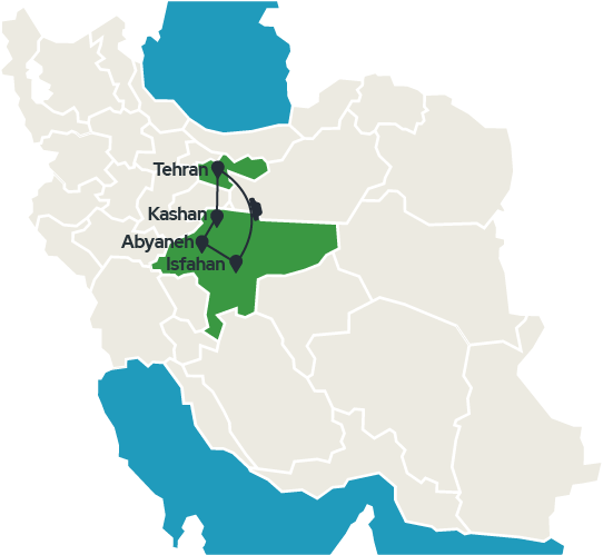 5-day-iran-cultural-tour-trip-map