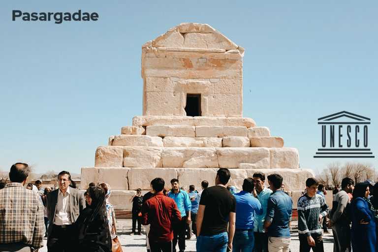 Pasargadae-the-mausoleum-of-Cyrus-tourists-