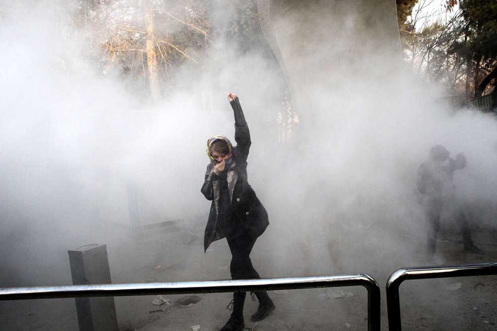 Tehran-protest-woman