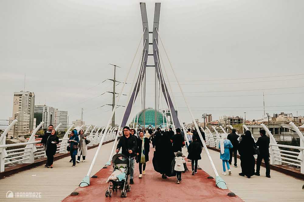 Tabiat-bridge-people-stroller-Tehran