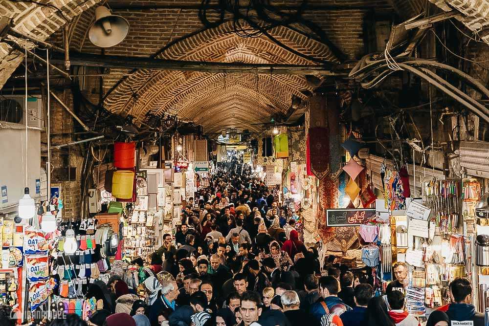 Tehran Bazaar Crowded