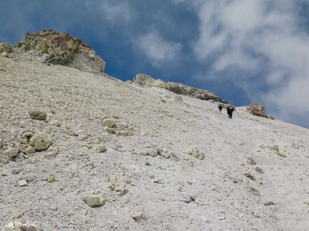 Tourists-sulfur-peak-northeast-Damavand