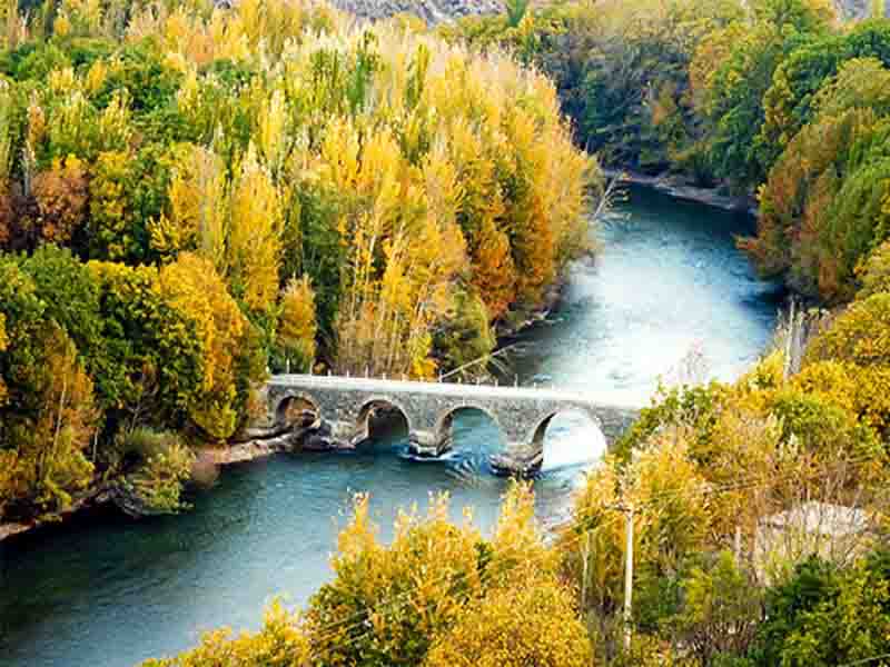 The historical bridge of the time of Khan Saman
