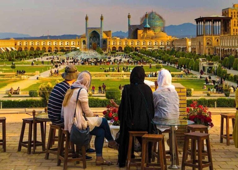 Tourists visiting iran